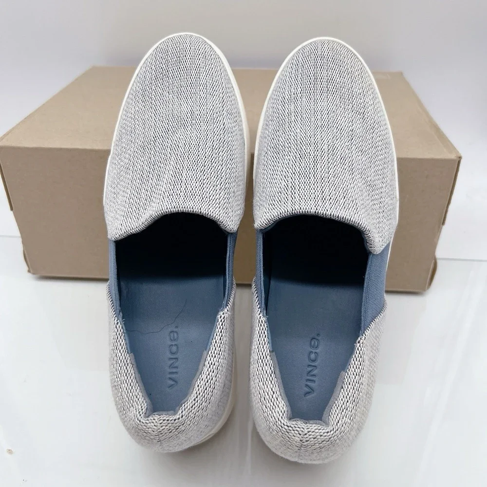 Vince Warren Women's Platform Fashion Sneakers Loafers White Blue EU 38.5 US 8.5